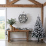 Christabelle Snow-Tipped Snowflocked Tree 61cm Snow Wreath Colonial with Lights 2.74m Garland Snow Frosted thumbnail 9