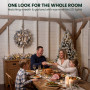 Christabelle Snow-Tipped Snowflocked Tree 61cm Snow Wreath Colonial with Lights 2.74m Garland Snow Frosted thumbnail 10