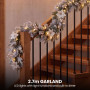 Christabelle Snow-Tipped Snowflocked Tree 61cm Snow Wreath Colonial with Lights 2.74m Garland Snow Frosted thumbnail 14