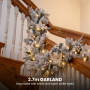 Christabelle Snow-Tipped Tree 61cm Snow Wreath Colonial with Lights 2.74m Garland Snow Frosted thumbnail 14