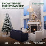 Christabelle Snow-Tipped Christmas 3pc Set 2.4m Christmas Tree Wreath and Garland with LED Lights Holiday Decor thumbnail 2
