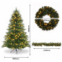 Christabelle 1.8m Prelit Tree 61cm Highland Pine Wreath Prelit 2.74m Highland Pine Christmas Garland thumbnail 6