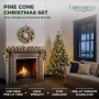Christabelle 1.2m Pre-Lit LED Tree 61cm Alpine Snow Wreath Prelit 2.74m Alpine Snow Christmas Garland thumbnail 2
