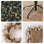 Christabelle 1.2m Pre-Lit LED Tree 61cm Alpine Snow Wreath Prelit 2.74m Alpine Snow Christmas Garland thumbnail 7