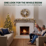Christabelle 1.2m Pre-Lit LED Tree 61cm Alpine Snow Wreath Prelit 2.74m Alpine Snow Christmas Garland thumbnail 10