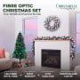 Christabelle 1.2m Pre-Lit Tree Stunning 61cm Snowy Wreath 2.7m Snowy Christmas Garland with LED thumbnail 2