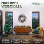 Christabelle 1.5m Pre-Lit Fibre Optic Tree Stunning 61cm Snowy Wreath 2.7m Snowy Garland with LED thumbnail 2