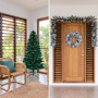 Christabelle 1.5m Pre-Lit Fibre Optic Tree Stunning 61cm Snowy Wreath 2.7m Snowy Garland with LED thumbnail 8