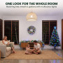 Christabelle 1.5m Pre-Lit Fibre Optic Tree Stunning 61cm Snowy Wreath 2.7m Snowy Garland with LED thumbnail 10