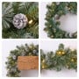 Christabelle Pre-Lit Bayville Pine Christmas Wreath 61cm or Garland 2.7m with 50 LED Lights, Pine Cones & Timer thumbnail 6
