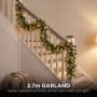 Christabelle Pre-Lit Bayville Pine Christmas Wreath 61cm or Garland 2.7m with 50 LED Lights, Pine Cones & Timer thumbnail 10