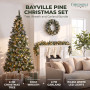 Christabelle 2.3m Christmas Tree 2.7m Garland and Wreath with Warm White Xmas LEDs thumbnail 2