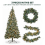Christabelle 2.3m Christmas Tree 2.7m Garland and Wreath with Warm White Xmas LEDs thumbnail 3