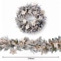Christabelle Pre-Lit Frosted Colonial Christmas 2pc Set 61cm Wreath and Garland with LED Lights Holiday Decor thumbnail 6