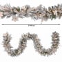 Christabelle Pre-Lit Frosted Colonial Christmas 2pc Set 61cm Wreath and Garland with LED Lights Holiday Decor thumbnail 8