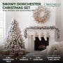 Christabelle Snowy Dorchester Pre-Lit Christmas Tree 2.3m Wreath 1.2m Garland 2.7m Flocked LED Xmas Decor thumbnail 2