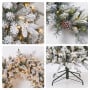 Christabelle Snowy Dorchester Pre-Lit Christmas Tree 2.3m Wreath 1.2m Garland 2.7m Flocked LED Xmas Decor thumbnail 9