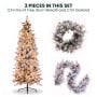 Christabelle Snowy Dorchester Pencil 7.5ft Pre-lit Tree 61cm Wreath 2.7m Garland with LED Lights Holiday Home Decoration thumbnail 14