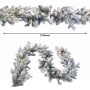 Christabelle Snowy Dorchester Pencil 7.5ft Pre-lit Tree 61cm Wreath 2.7m Garland with LED Lights Holiday Home Decoration thumbnail 17