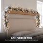 Christabelle Snowy Dorchester Pencil 7.5ft Pre-lit Tree 61cm Wreath 2.7m Garland with LED Lights Holiday Home Decoration thumbnail 13
