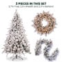 Christabelle Snowy Dorchester Pre-Lit Christmas Tree 9ft 2.7m, Flocked LED Wreath 1.2m or Garland with Pine Cones thumbnail 6