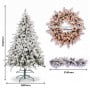 Christabelle Snowy Dorchester Pre-Lit Christmas Tree 9ft 2.7m, Flocked LED Wreath 1.2m or Garland with Pine Cones thumbnail 5