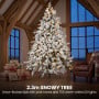 Christabelle Snowy Dorchester Pre-Lit Christmas Tree 9ft 2.7m, Flocked LED Wreath 1.2m or Garland with Pine Cones thumbnail 16