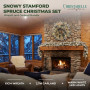 Christabelle Snowy Stamford Christmas 2pc Set 61cm Christmas Wreath and Garland with LED Lights Holiday Decor thumbnail 2