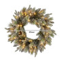 Christabelle Snowy Stamford Christmas 2pc Set 61cm Christmas Wreath and Garland with LED Lights Holiday Decor thumbnail 10