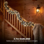Christabelle Snowy Stamford Christmas 2pc Set 61cm Christmas Wreath and Garland with LED Lights Holiday Decor thumbnail 16