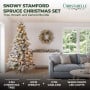 Christabelle Snowy Stamford Spruce 2.3m 7.5ft Tree 61cm Wreath Snowy Stamford 2.7m Christmas Garland Snowy with LED thumbnail 2