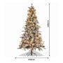 Christabelle Snowy Stamford Spruce 2.3m 7.5ft Tree 61cm Wreath Snowy Stamford 2.7m Christmas Garland Snowy with LED thumbnail 16