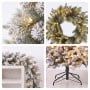 Christabelle Snowy Stamford Spruce 2.3m 7.5ft Tree 61cm Wreath Snowy Stamford 2.7m Christmas Garland Snowy with LED thumbnail 7