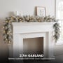 Christabelle Snowy Stamford Spruce 2.3m 7.5ft Tree 61cm Wreath Snowy Stamford 2.7m Christmas Garland Snowy with LED thumbnail 14