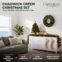 Christabelle Chadwick Green Christmas 3pc Set 61cm Tabletop Tree 61cm Wreath 2.7m Garland with LED Light thumbnail 2
