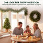 Christabelle Chadwick Green Christmas 3pc Set 61cm Tabletop Tree 61cm Wreath 2.7m Garland with LED Light thumbnail 6