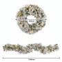 Christabelle Majestic Snow Christmas 2pc Set 61cm Christmas Wreath and Garland with LED Lights Holiday Decor thumbnail 3