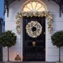 Christabelle Majestic Snow Christmas 2pc Set 61cm Christmas Wreath and Garland with LED Lights Holiday Decor thumbnail 9