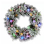 Christabelle Snowy Crown Pine Christmas 2pc Set 6cm Christmas Wreath and Garland with LED Lights Holiday Decor thumbnail 4