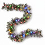 Christabelle Snowy Crown Pine Christmas 2pc Set 6cm Christmas Wreath and Garland with LED Lights Holiday Decor thumbnail 5