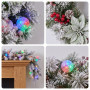 Christabelle Snowy Crown Pine Christmas 2pc Set 6cm Christmas Wreath and Garland with LED Lights Holiday Decor thumbnail 6