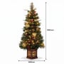 Christabelle Deluxe Mountain Pine Christmas 3pc Set 1.2m Potted Tree Wreath and Garland with LED Lights Holiday Decor thumbnail 16