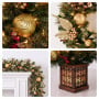 Christabelle Deluxe Mountain Pine Christmas 3pc Set 1.2m Potted Tree Wreath and Garland with LED Lights Holiday Decor thumbnail 5