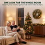 Christabelle Deluxe Mountain Pine Christmas 3pc Set 1.2m Potted Tree Wreath and Garland with LED Lights Holiday Decor thumbnail 7