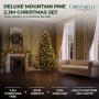 Christabelle Deluxe Mountain Pine 3pc Set 7.5ft Pre-lit Tree 61cm Wreath 2.74m Garland LED Lights Holiday Home Decor thumbnail 2