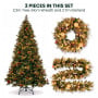 Christabelle Deluxe Mountain Pine 3pc Set 7.5ft Pre-lit Tree 61cm Wreath 2.74m Garland LED Lights Holiday Home Decor thumbnail 12