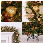 Christabelle Deluxe Mountain Pine 3pc Set 7.5ft Pre-lit Tree 61cm Wreath 2.74m Garland LED Lights Holiday Home Decor thumbnail 4