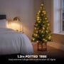 Christabelle Gold Pine Shimmer Christmas 3pc Set 1.2m Potted Christmas Tree Wreath and Garland with LED Lights Holiday Decor thumbnail 6