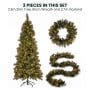 Christabelle Gold Pine Shimmer Slim Christmas 3pc Set 2.3m Christmas Tree Wreath and Garland with LED Lights Holiday Decor thumbnail 15