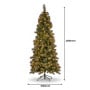 Christabelle Gold Pine Shimmer Slim Christmas 3pc Set 2.3m Christmas Tree Wreath and Garland with LED Lights Holiday Decor thumbnail 17